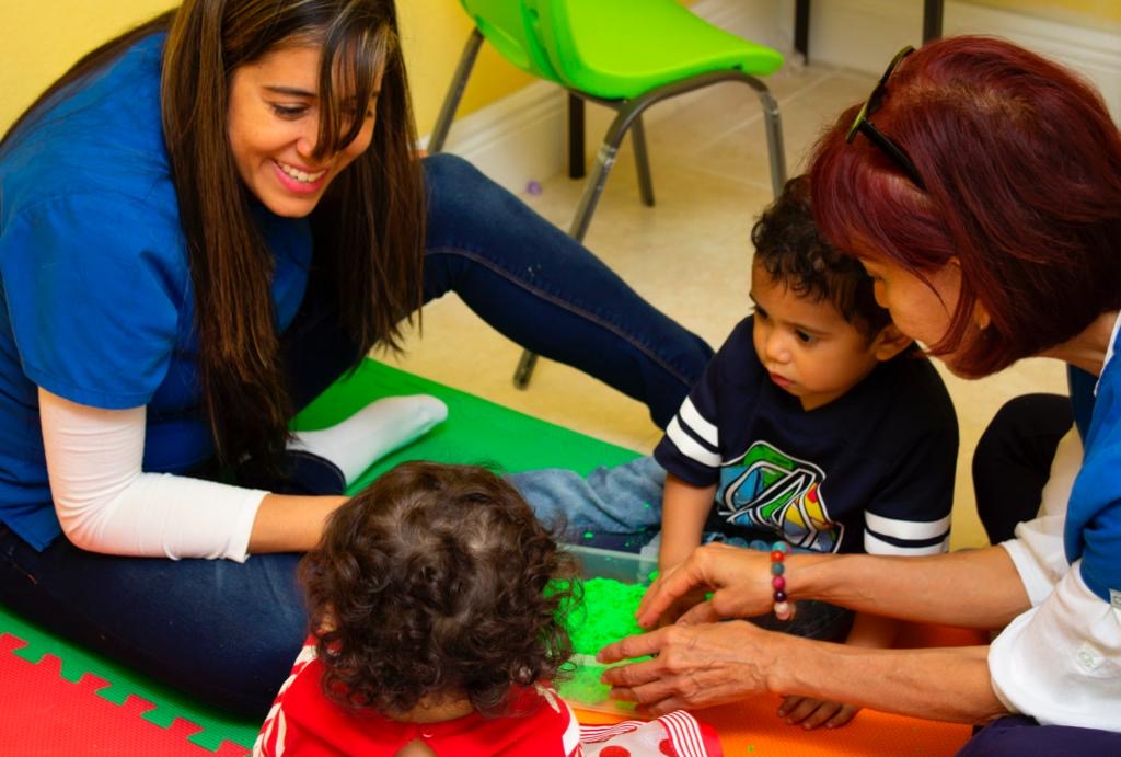 Actual ABA therapists with kids in the Main  Miami Center