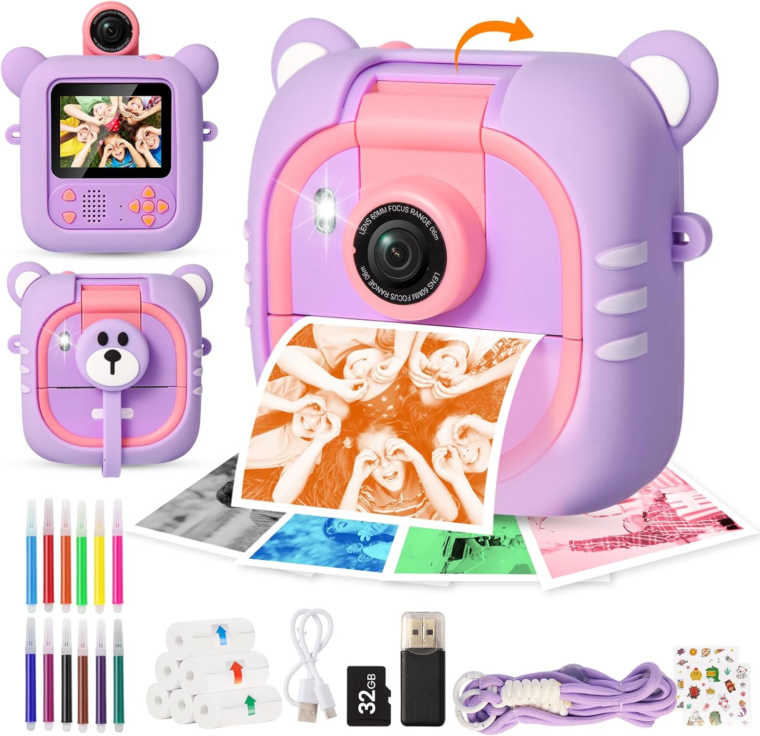 Instant Camera for Kids Ages 3-12