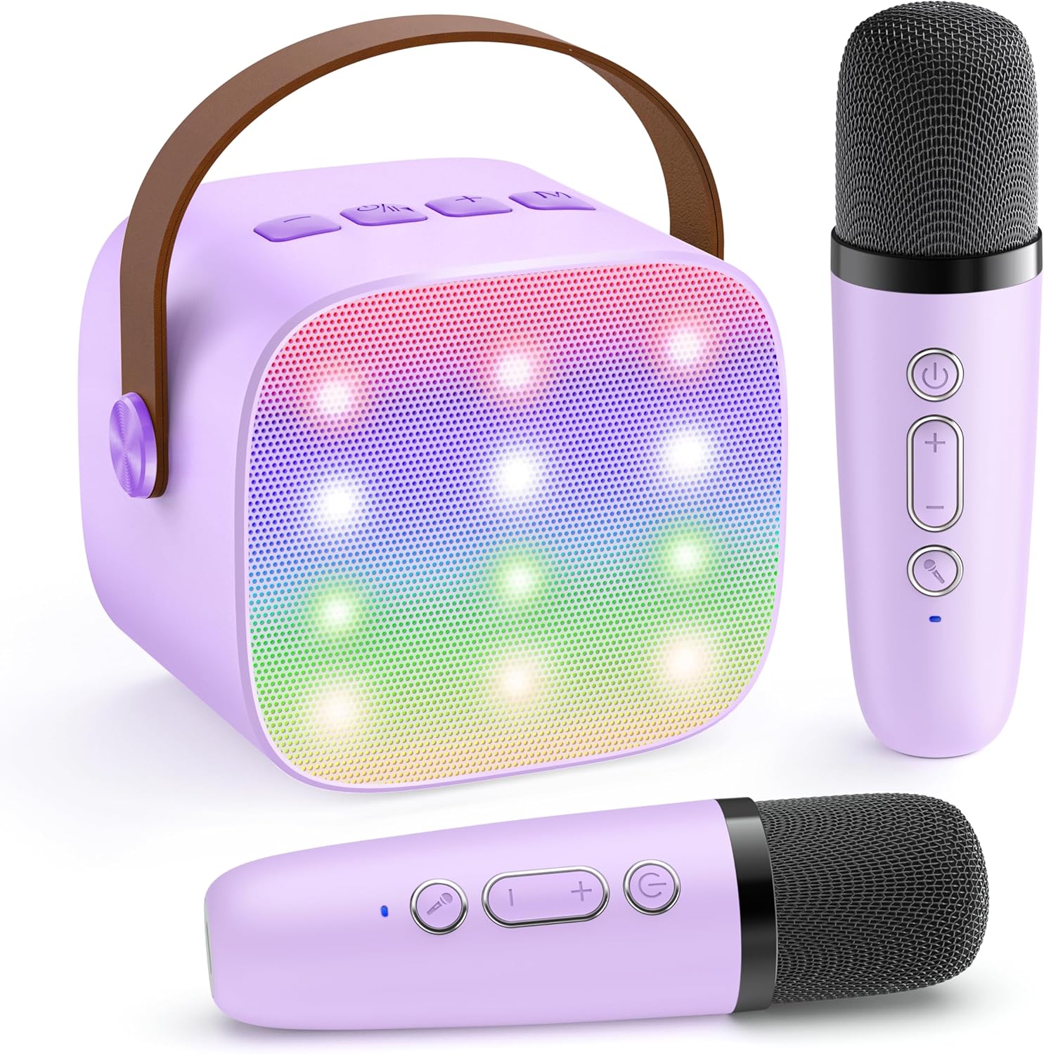 Portable Karaoke Mini Speaker with 2 Wireless Microphones